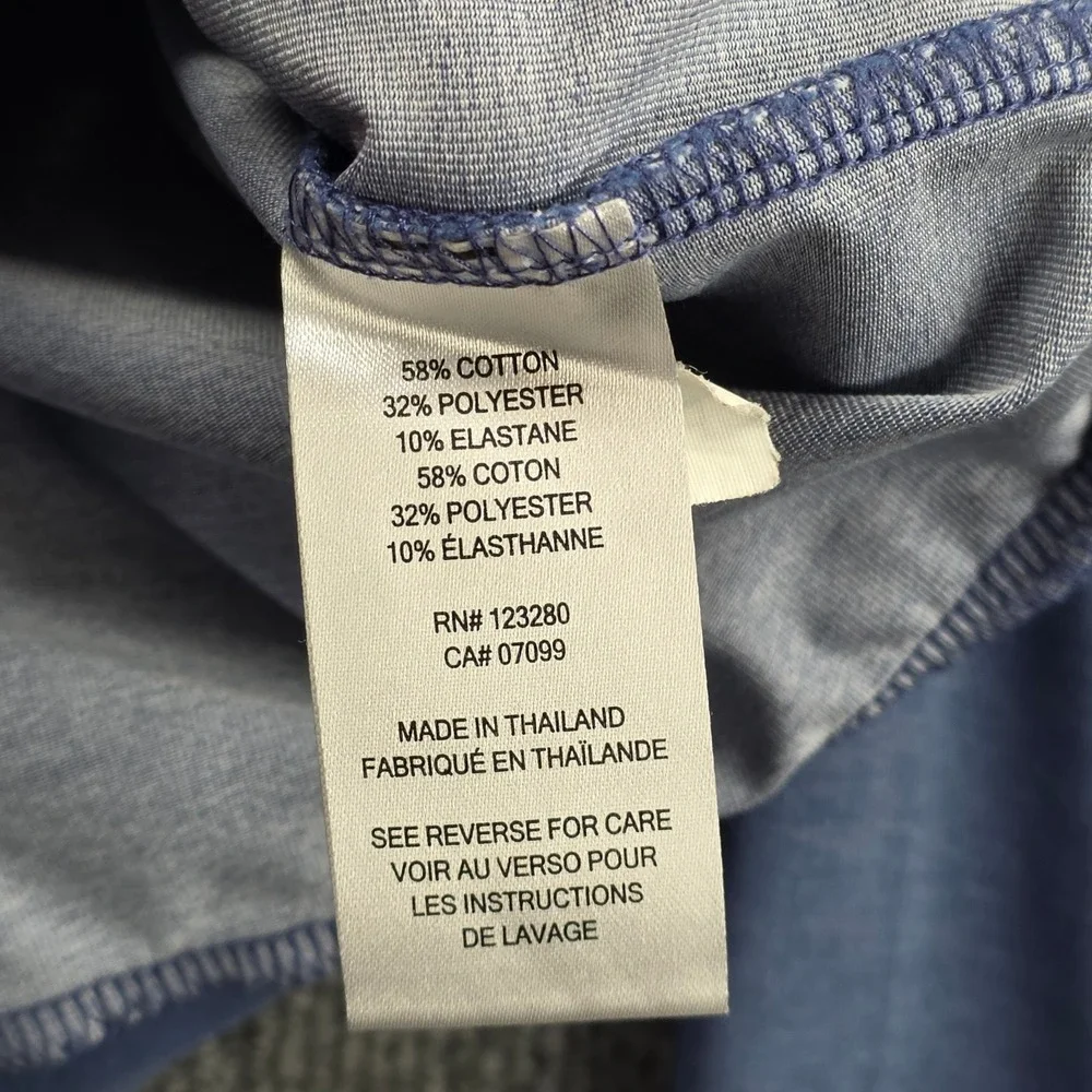 TravisMathew‎ Mens Blue Striped Quarter Zip Pullover Sweater Size S Mock Neck